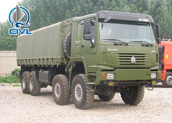 SINOTRUK HOWO 8x8 tout le camion résistant EUROII/III LHD RHD de boîte du camion 371HP de cargaison de roue