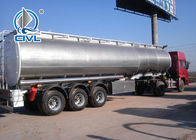 60CBM de pétrolier camions de remorque semi, de trois axes de carburant de bateau-citerne d'aluminium remorque semi