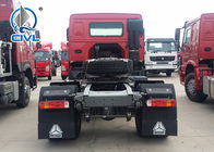 Camion rouge de HOWO 6 x 4 de moteur remorque de tracteur 340HP avec le système de Wabco, 10 roues, 6 roues, LHD/RHD