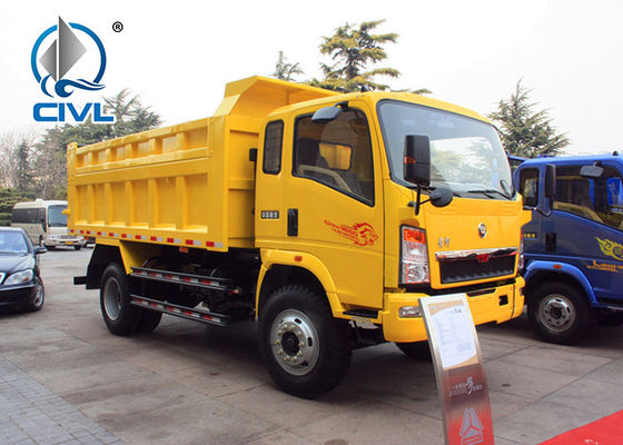 Le devoir de Mini Light Dump Truck Light de 4 roues troque la sécurité 1-10 tonnes de camion commercial de faible puissance de couleur jaune